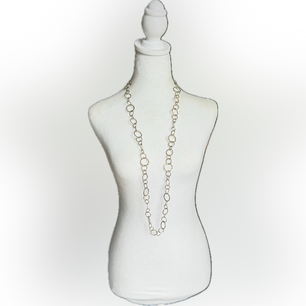 🟡 Cookie Lee 20” Gold Tone Link Necklace - Picture 2 of 11